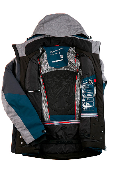 Мужской горнолыжный Костюм WHS Серо-синий, 8783312K2