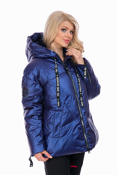 Женский зимний Пуховик WHS Синий, 8783204