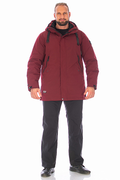 Мужская зимняя Парка WHS Бордовый, 8783357