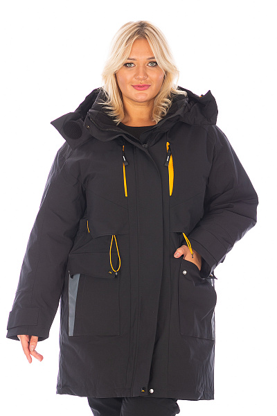 Женская зимняя Парка WHS Черный, 8783339