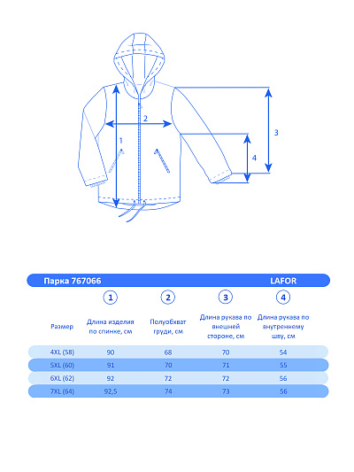 Парка Lafor Серо-синий, 767066