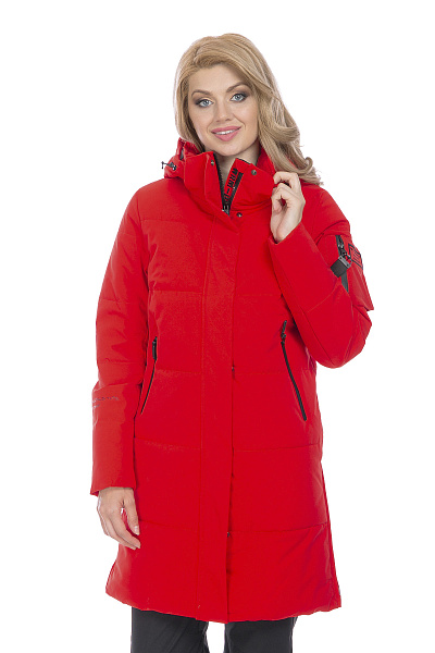 Женский зимний Пуховик WHS Красный, 8783289