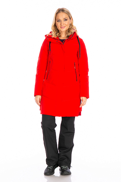 Женский зимний Пуховик WHS Красный, 8783322