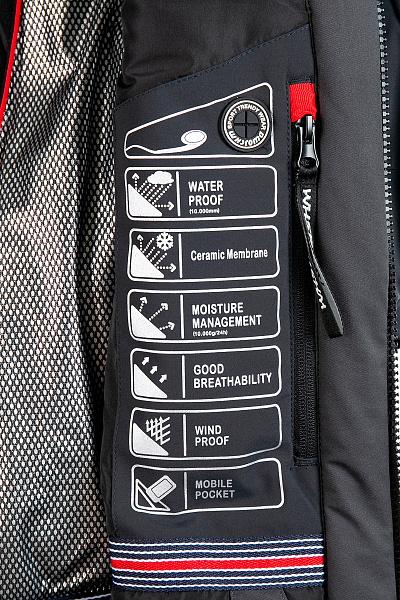 Мужской горнолыжный Костюм WHS Темно-серый, 8783306K2