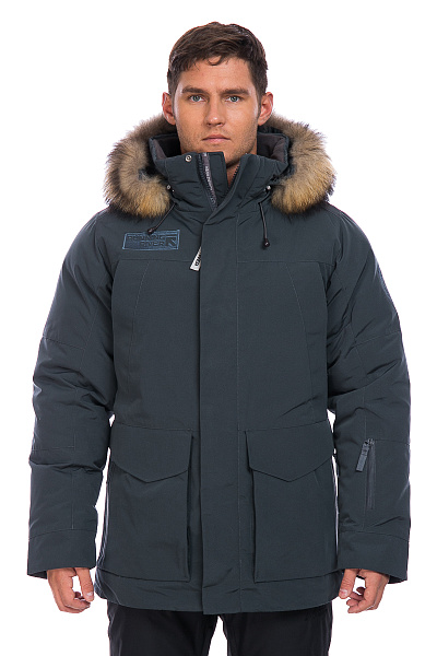 Мужская зимняя Парка Running River Серый, 827887