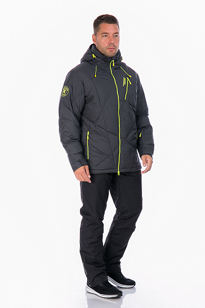 Мужской горнолыжный Пуховик Running River Серый, 827872