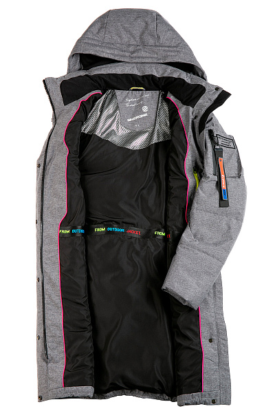 Женский зимний Пуховик WHS Серый, 8783289