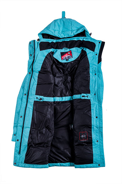 Женская зимняя Парка WHS Бирюзовый, 8783138